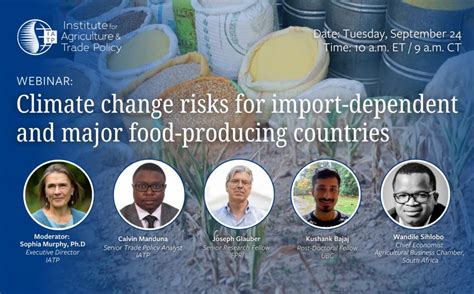 Addressing climate change risks in import dependent and major .